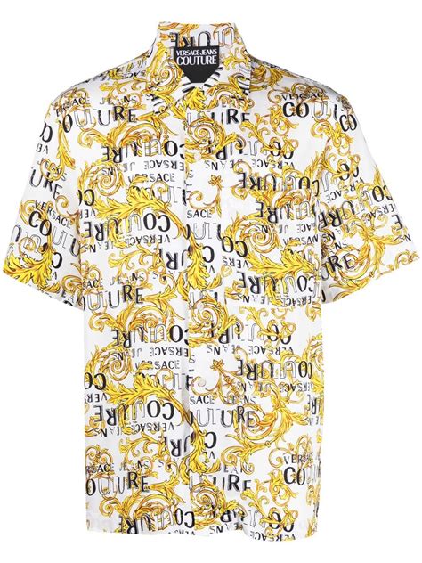 Versace Jeans Couture Baroque Print Shirt on SALE 